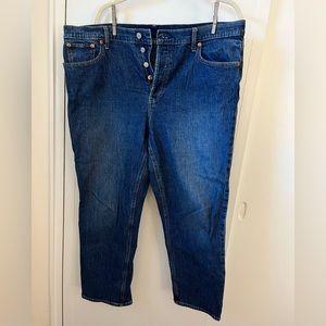 GAP Cheeky Straight high-rise jeans, size 34/18R